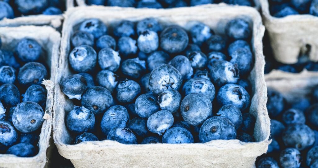 healthy grocery items blueberries