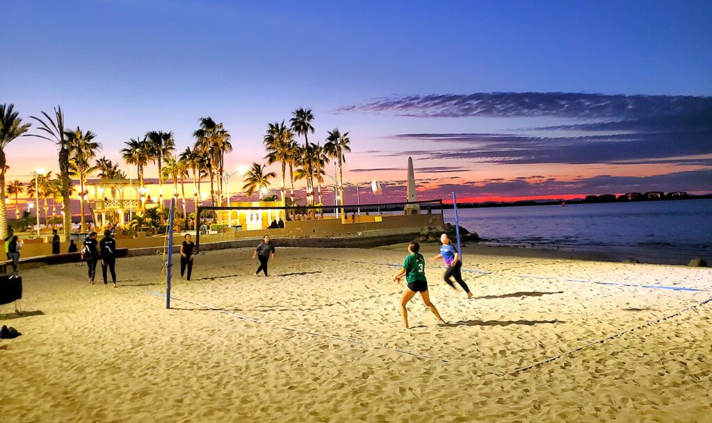 volleyball on malecon in La Paz, Mexico, BCS
